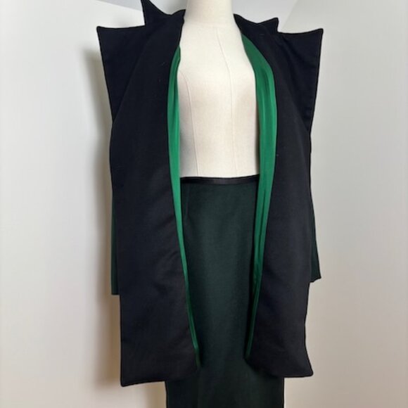 NWOT Teresa Crowninshield forest green wool skirt suit, size 6 - Picture 6 of 8